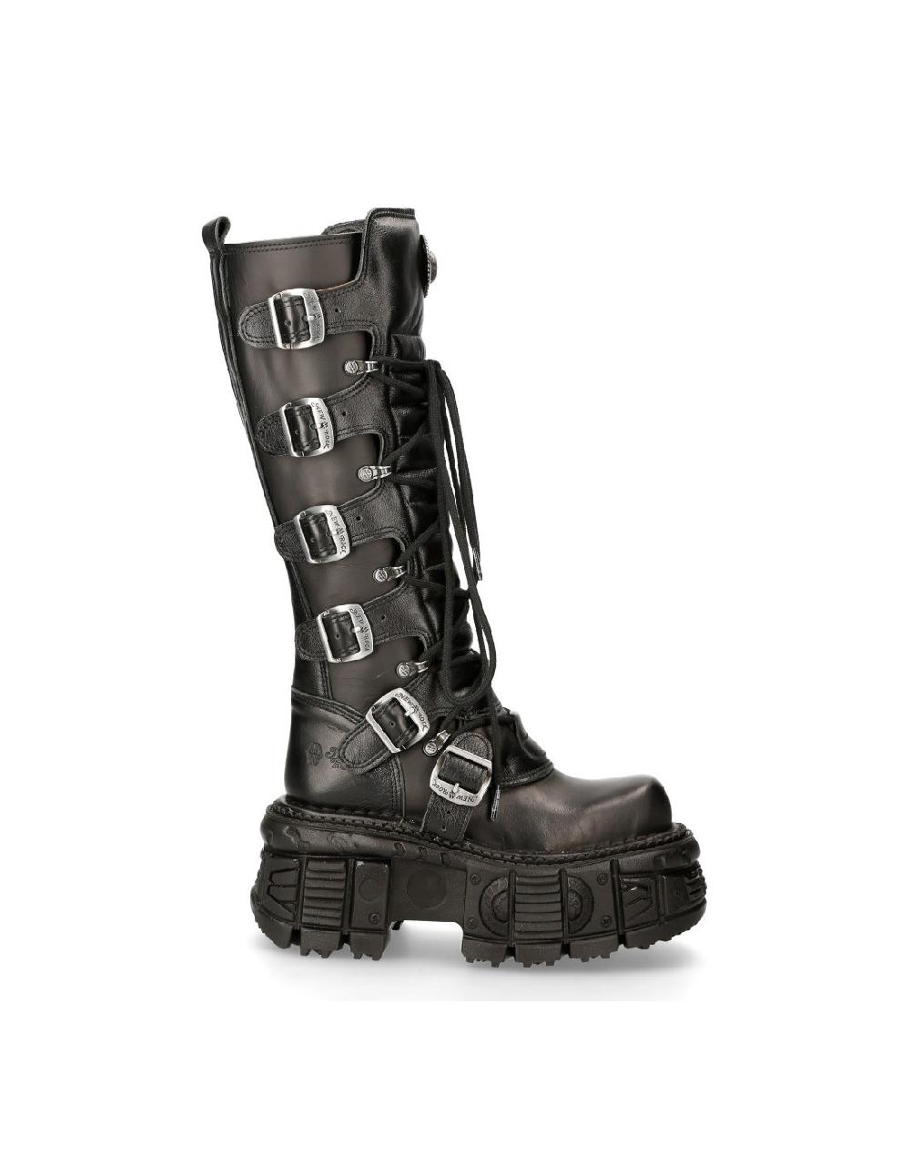 New Rock HIGH BOOT BLACK IMPERFECT M-272-S3