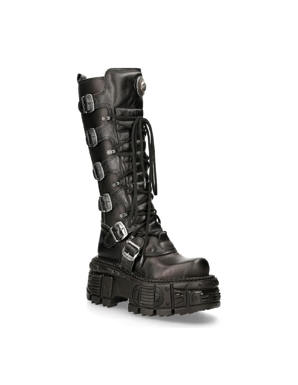 New Rock HIGH BOOT BLACK IMPERFECT M-272-S3