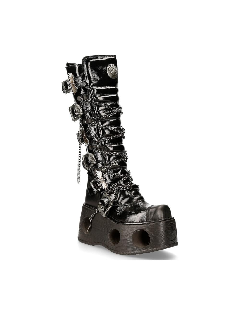 New Rock HIGH BOOT BLACK NEPTUNO M-314-C11