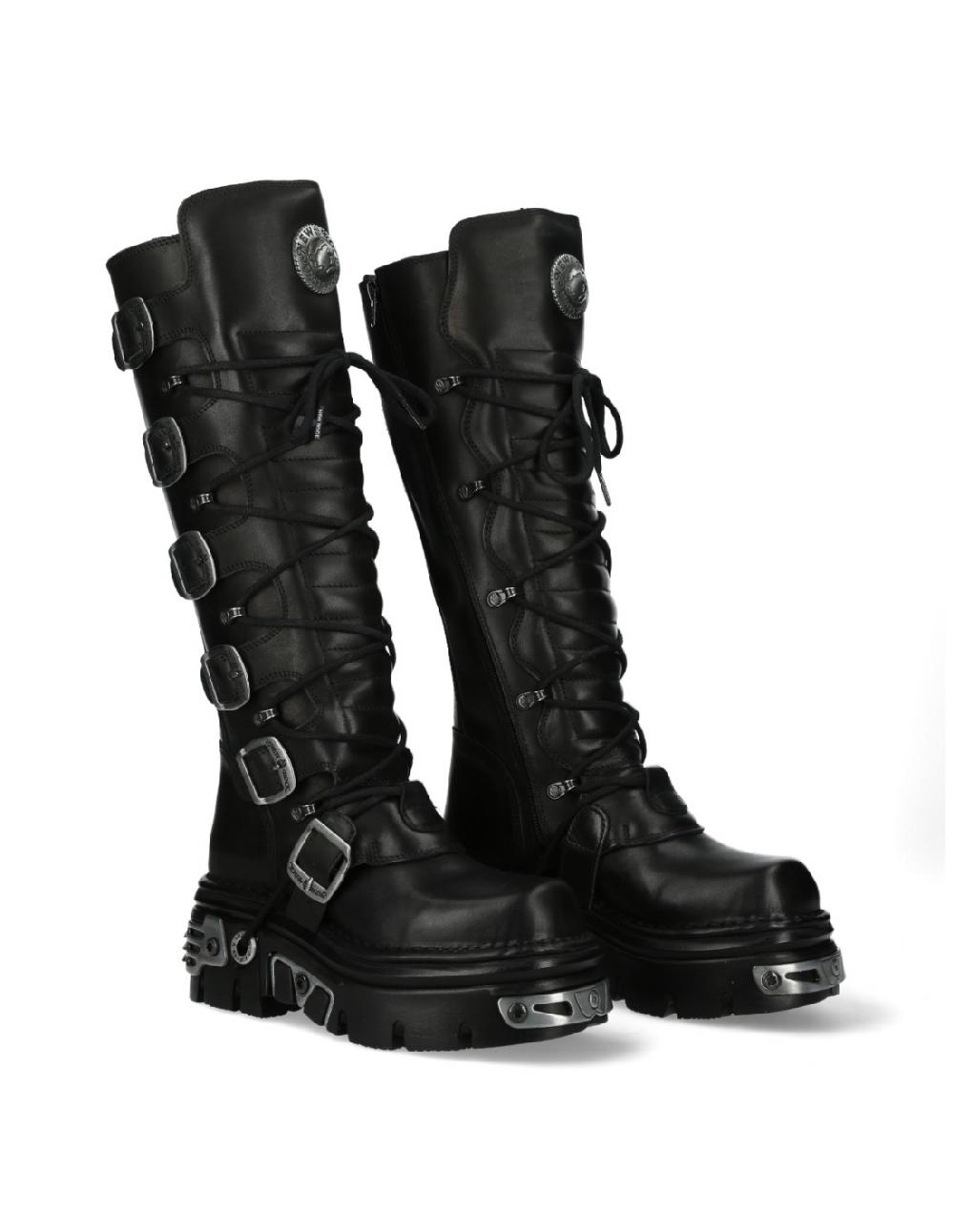 new rock HIGH BOOT BLACK REACTOR M-272-S1