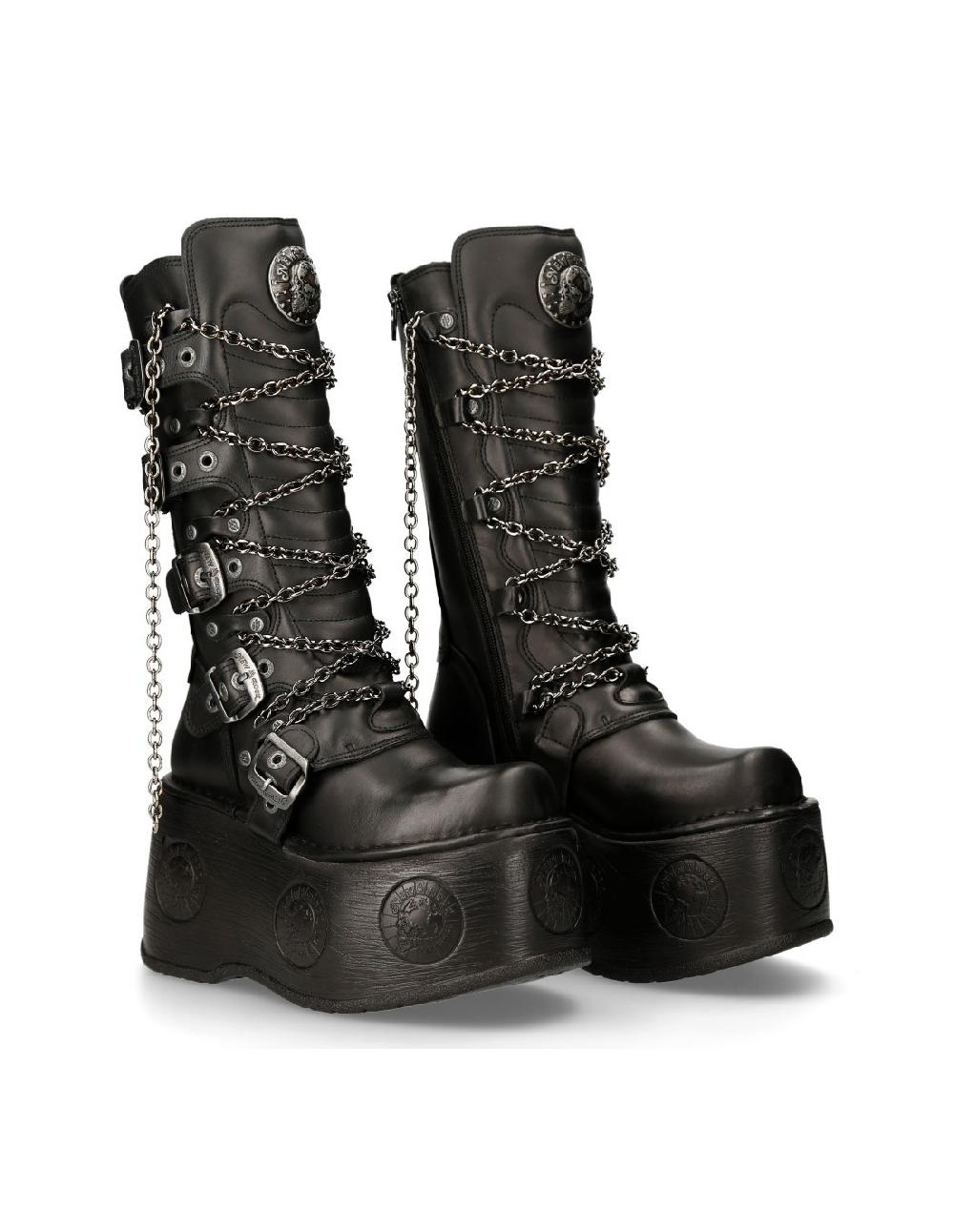 new rock HIGH BOOT METALLIC M-1013-C12