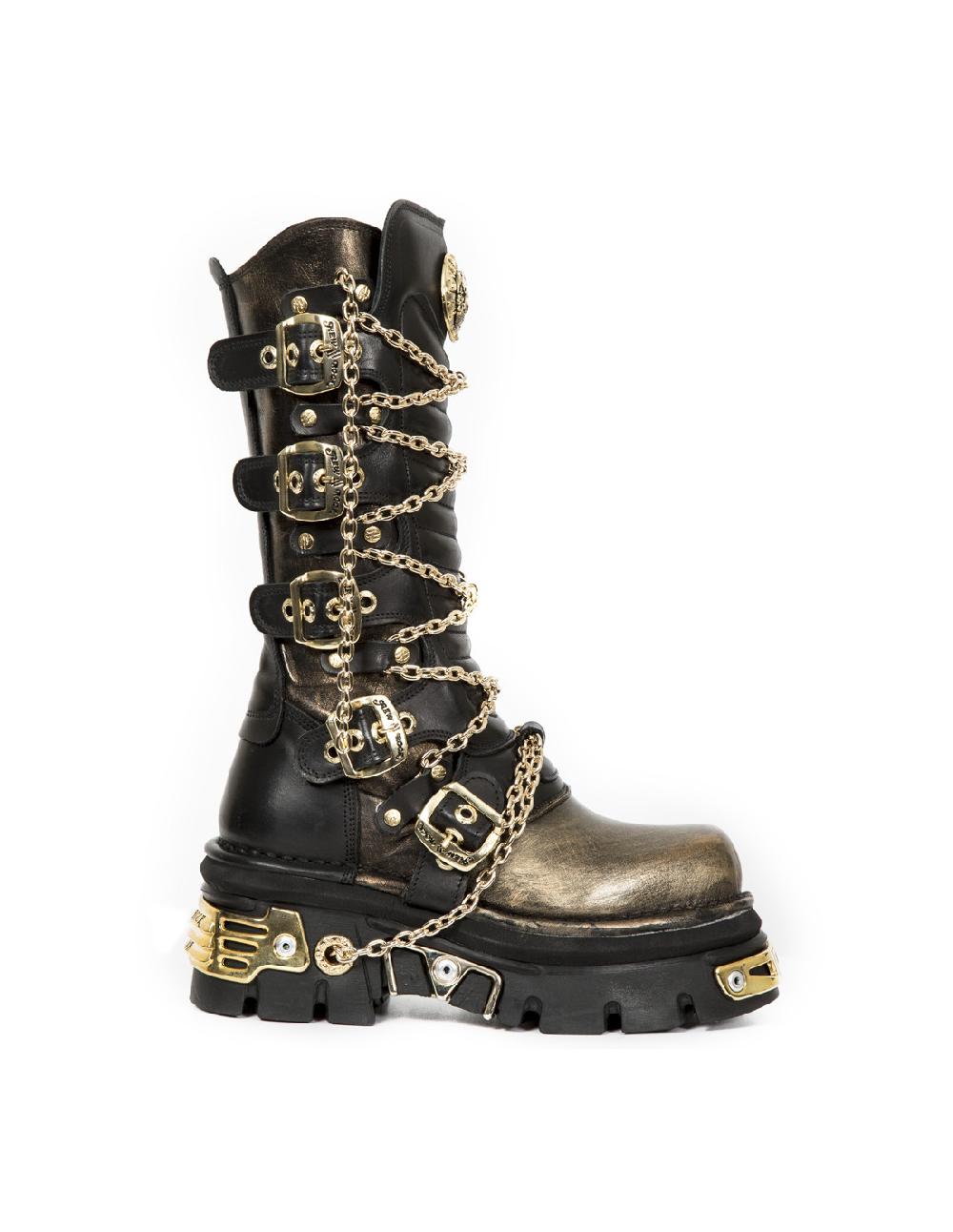 new rock HIGH BOOT METALLIC M-1013-C3