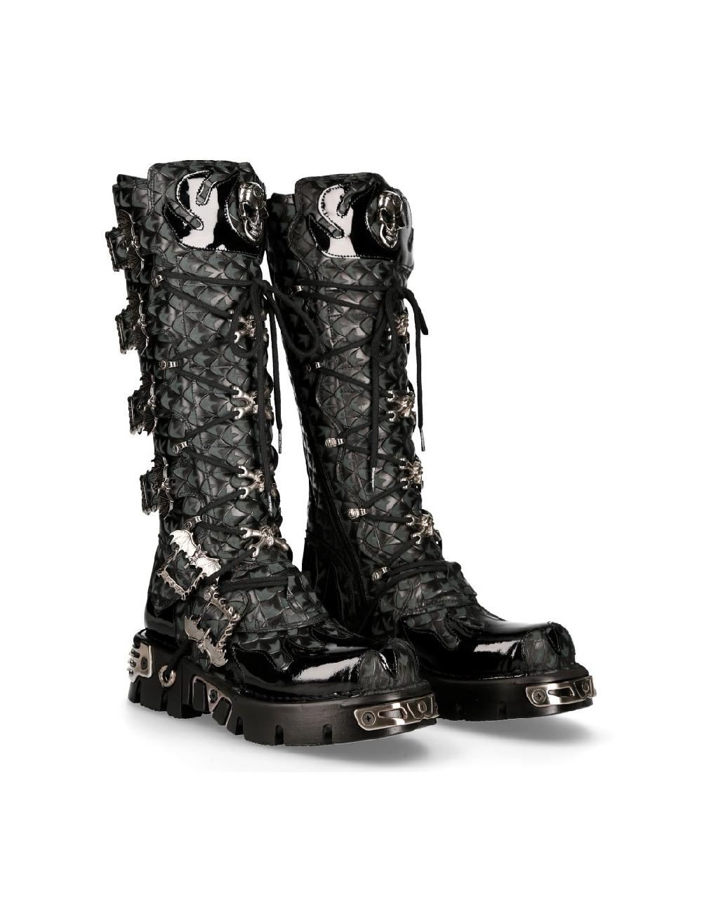 new rock HIGH BOOT METALLIC M-308-C11
