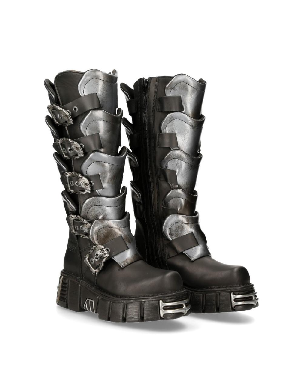 new rock HIGH BOOT METALLIC M-738-S1