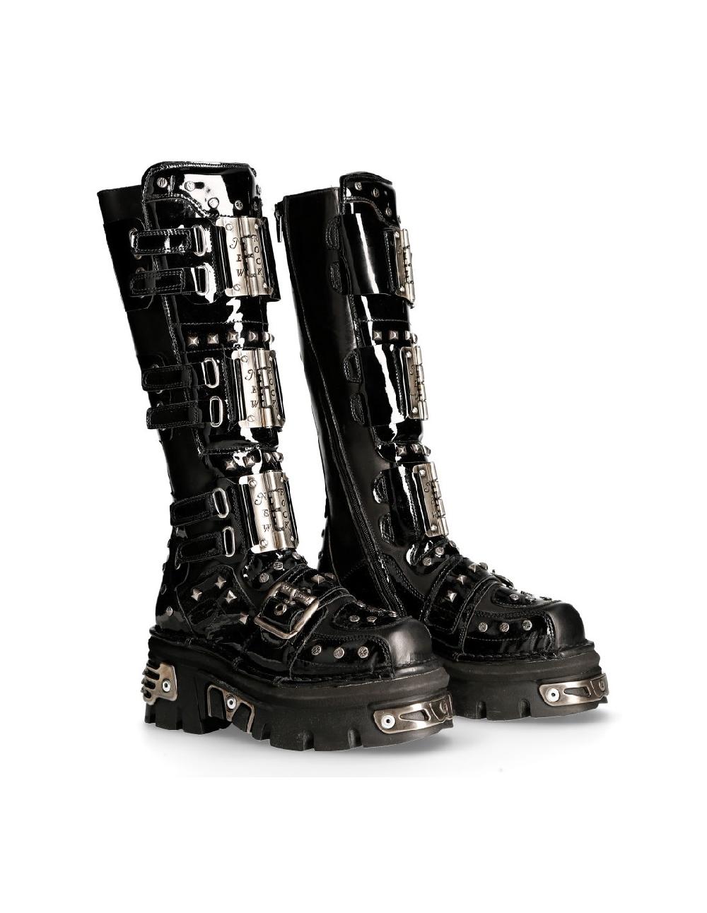 new rock HIGH BOOT METALLIC M-800-C1