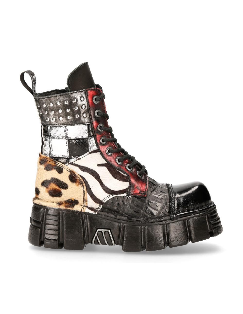 New Rock M-MILI245-S1 ANKLE BOOT TOWER WITH LACES