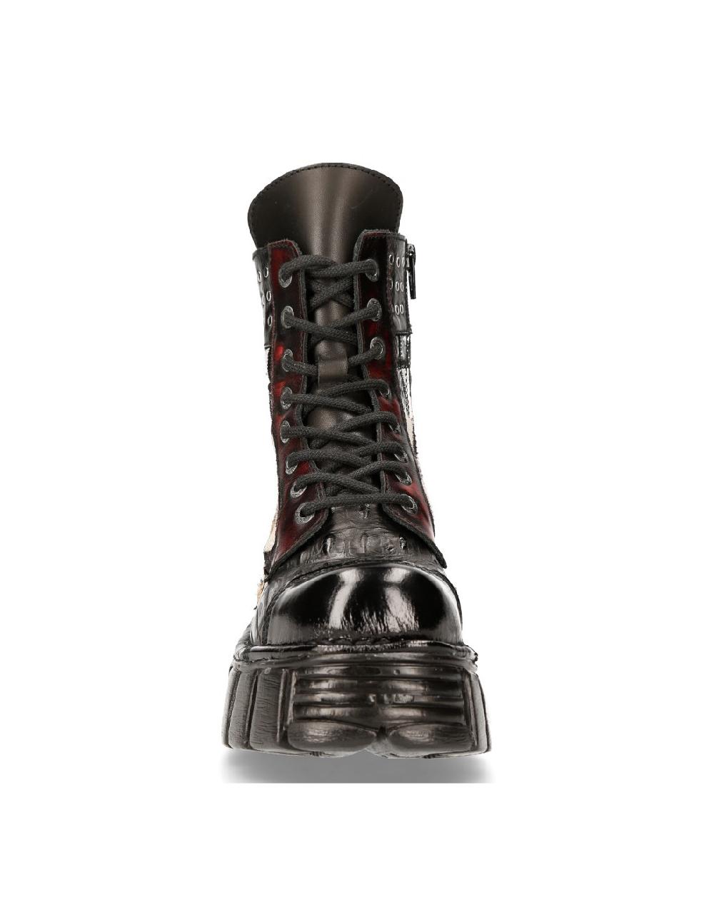 New Rock M-MILI245-S1 ANKLE BOOT TOWER WITH LACES