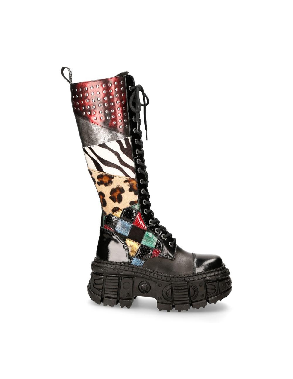 New Rock M-WALL210-S1 HIGH BOOT TANK WITH LACES