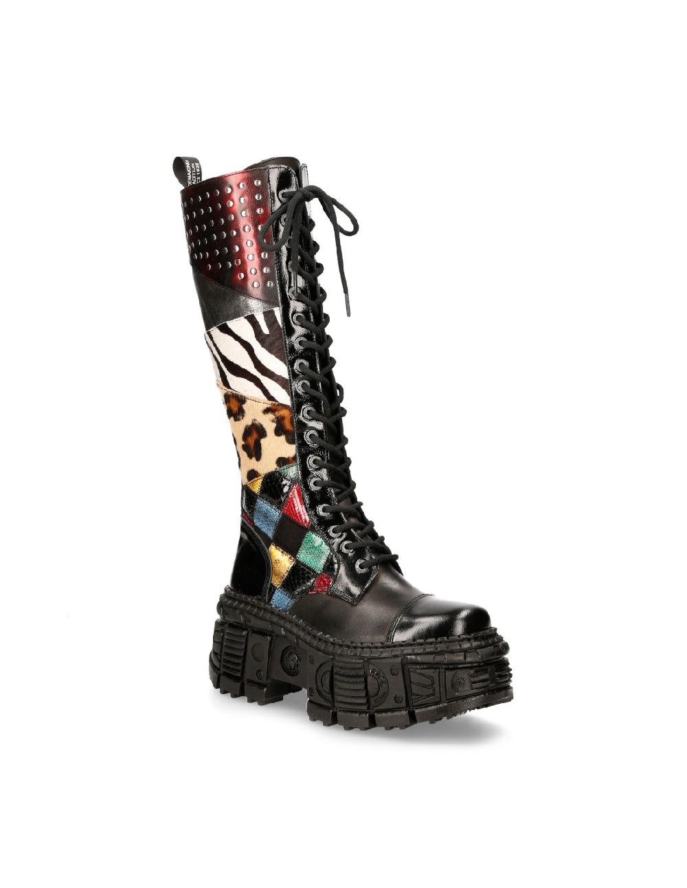 New Rock M-WALL210-S1 HIGH BOOT TANK WITH LACES