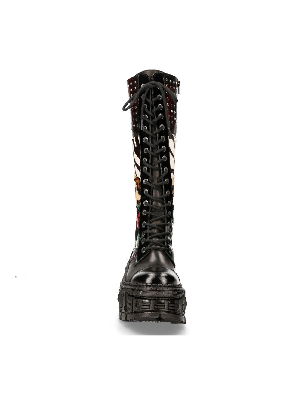 New Rock M-WALL210-S1 HIGH BOOT TANK WITH LACES