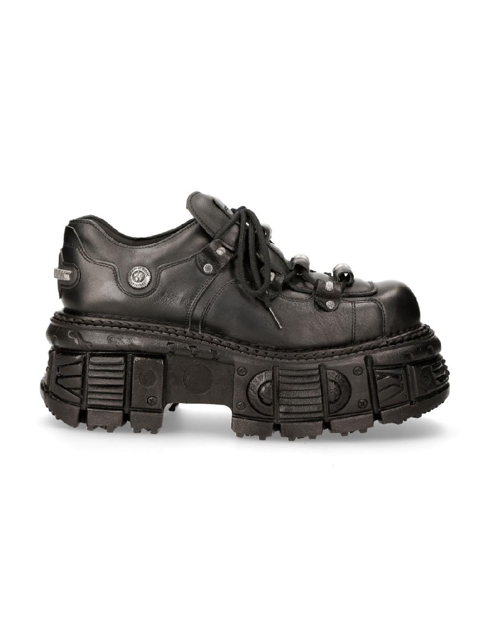 New Rock SHOE BLACK IMPERFECT WITH LACES M-233-C4