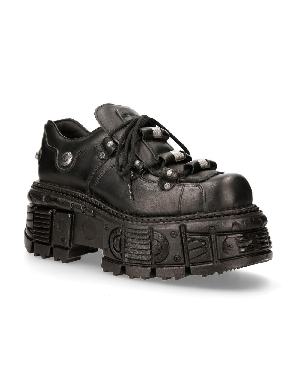 New Rock SHOE BLACK IMPERFECT WITH LACES M-233-C4