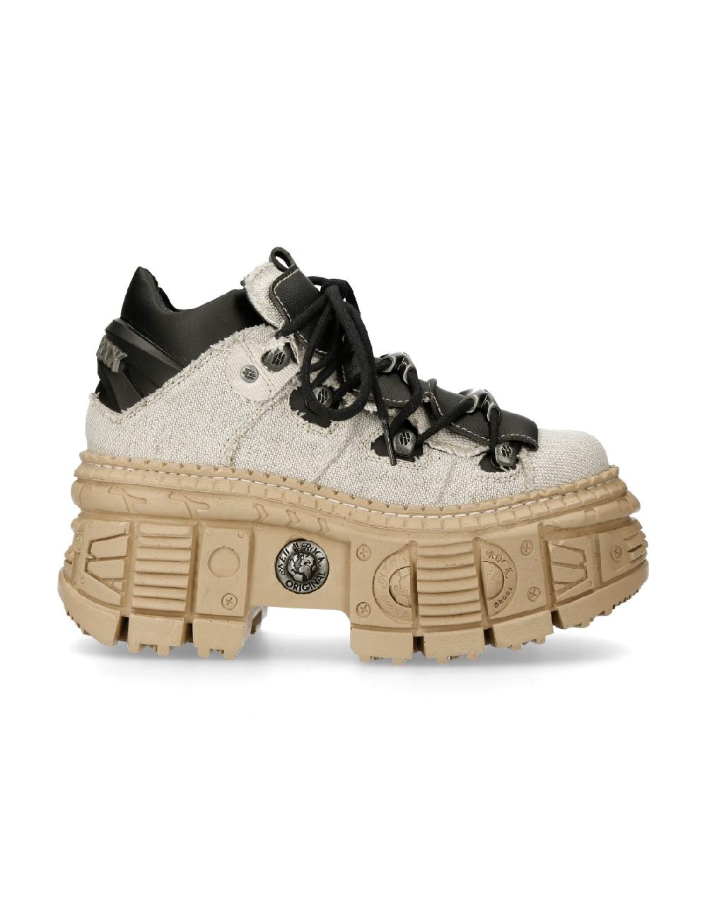 New Rock SHOE BLACK TANK WITH LACES M-WALL106-V9