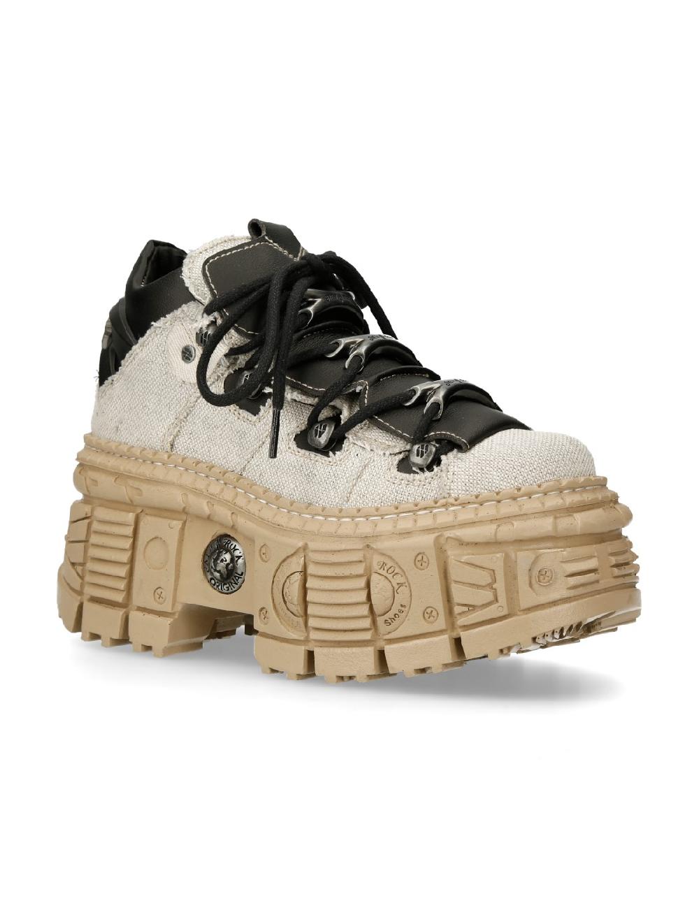 New Rock SHOE BLACK TANK WITH LACES M-WALL106-V9