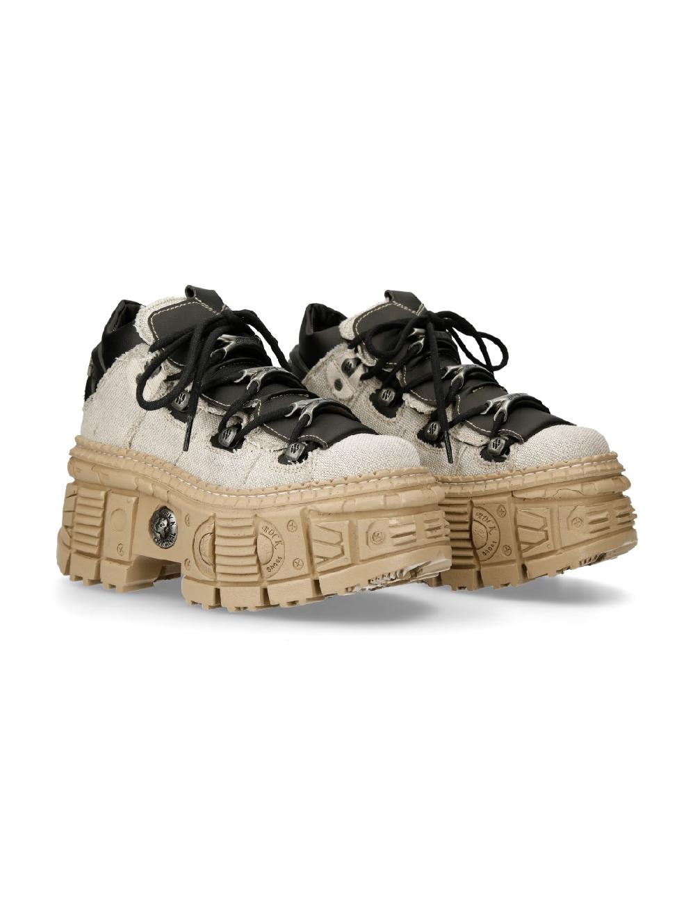 new rock SHOE BLACK TANK WITH LACES M-WALL106-V9