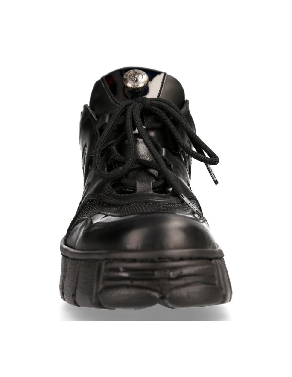 New Rock SHOE BLACK TOWER WITH LACES M-WALL019-C2