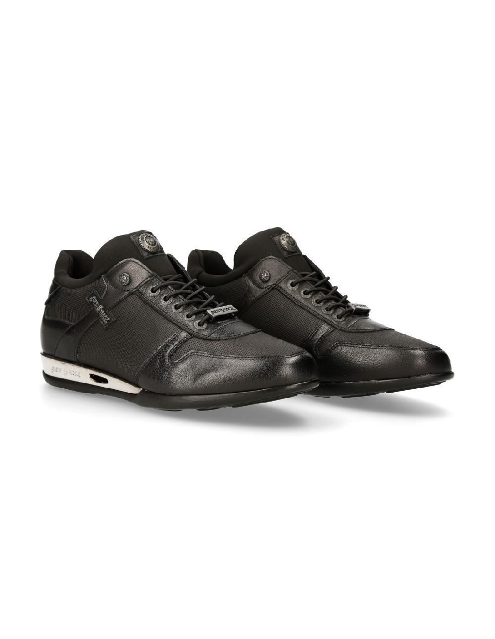new rock SHOE BLACK HYBRID WITH LACES M-CHRONO002-C22