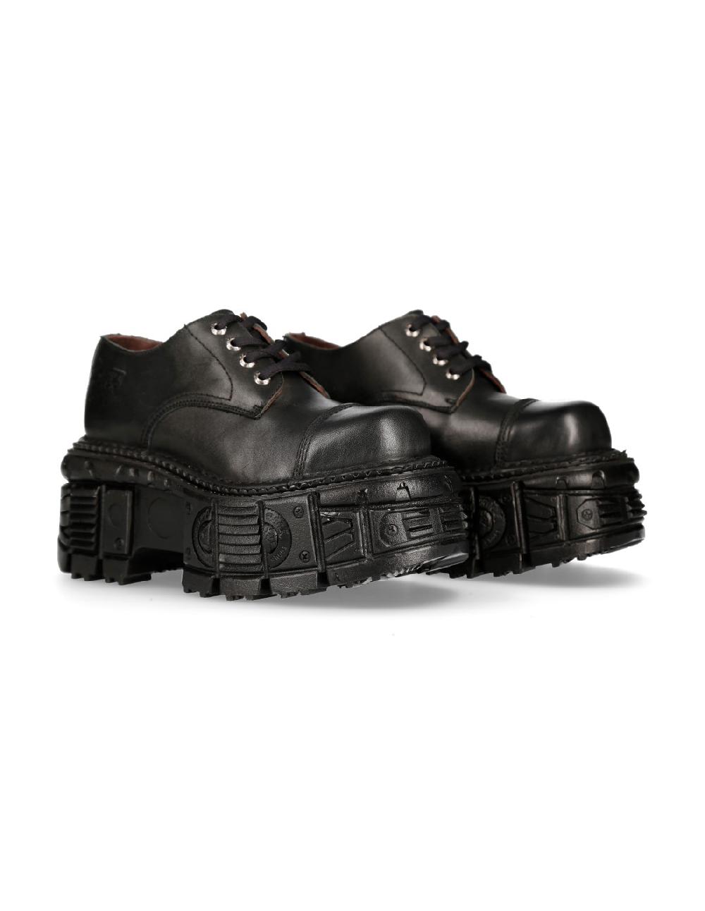 new rock SHOE BLACK IMPERFECT WITH LACES M-TANKMILI003-S1