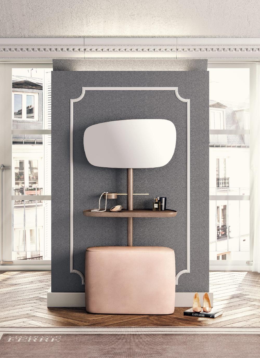 Nomon Dressing Table With Cream Pouf