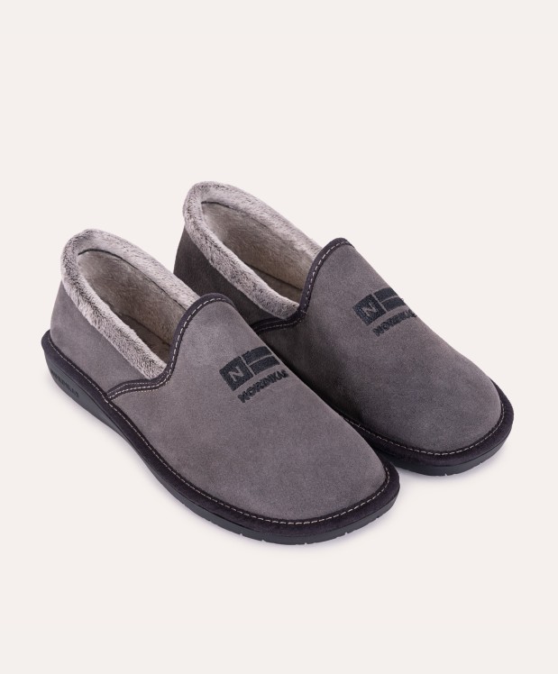 Nordikas ZAPATILLAS DE CASA HOMBRE AFELPADO GRIS