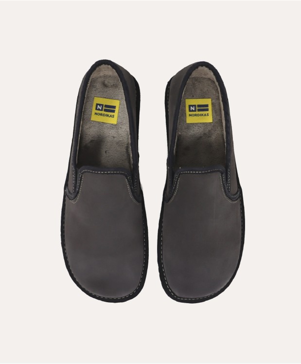 Nordikas ZAPATILLAS DE CASA HOMBRE AFELPADO GRIS