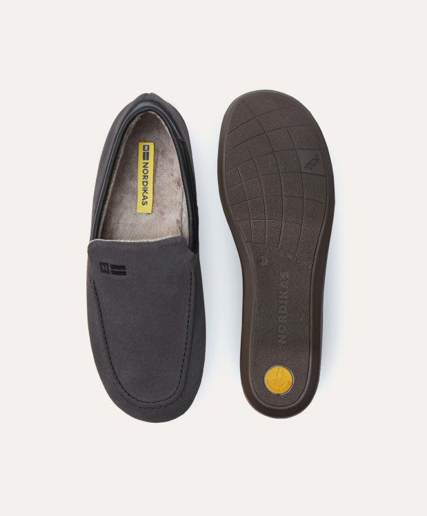Nordikas ZAPATILLAS DE CASA HOMBRE AFELPADO GRIS