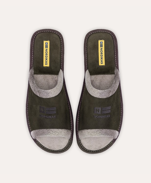 Nordikas ZAPATILLAS DE CASA HOMBRE AFELPADO KAKI
