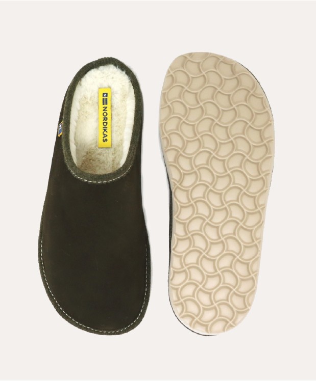 Nordikas ZAPATILLAS DE CASA HOMBRE AFELPADO KAKI