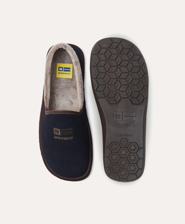 Nordikas ZAPATILLAS DE CASA HOMBRE AFELPADO MARINO