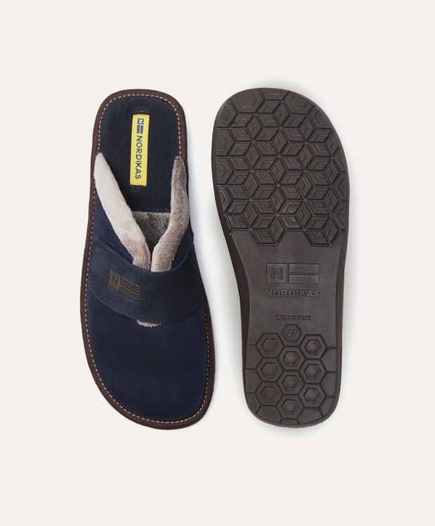 Nordikas ZAPATILLAS DE CASA HOMBRE AFELPADO MARINO