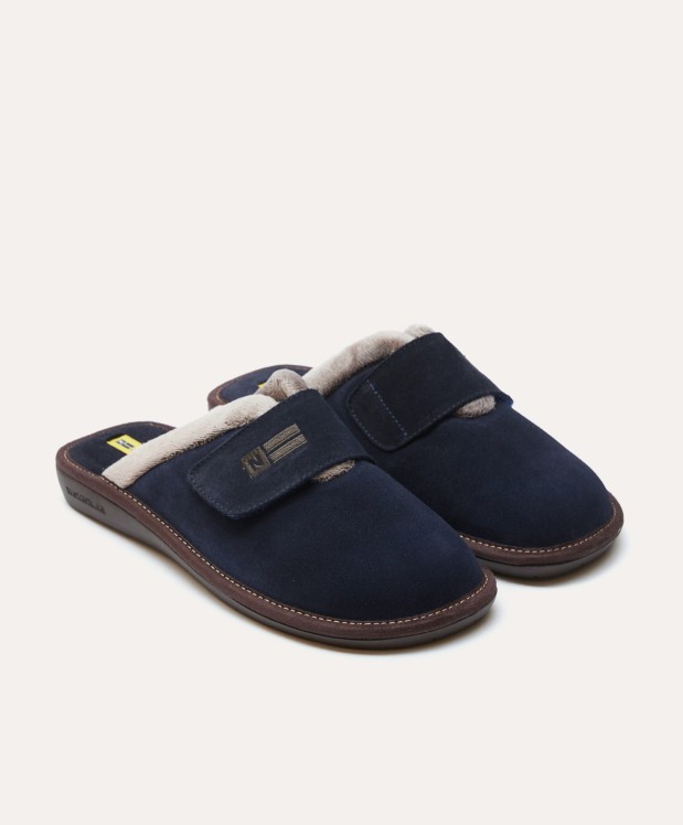 nordikas ZAPATILLAS DE CASA HOMBRE AFELPADO MARINO