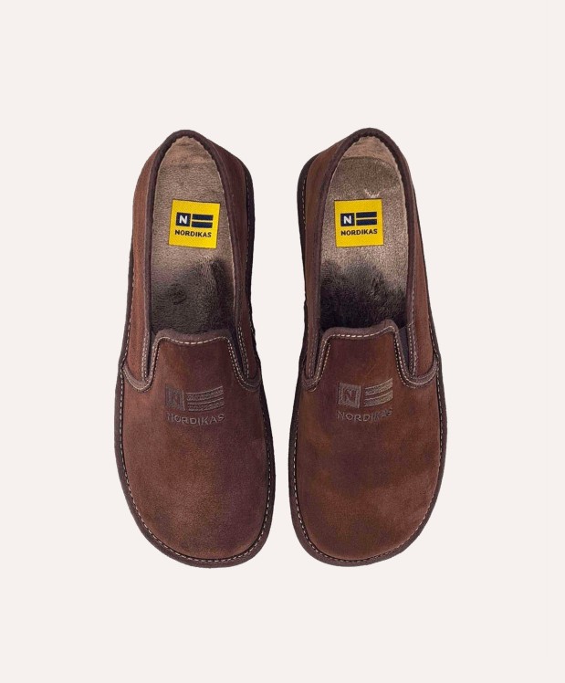 Nordikas ZAPATILLAS DE CASA HOMBRE AFELPADO MOKA