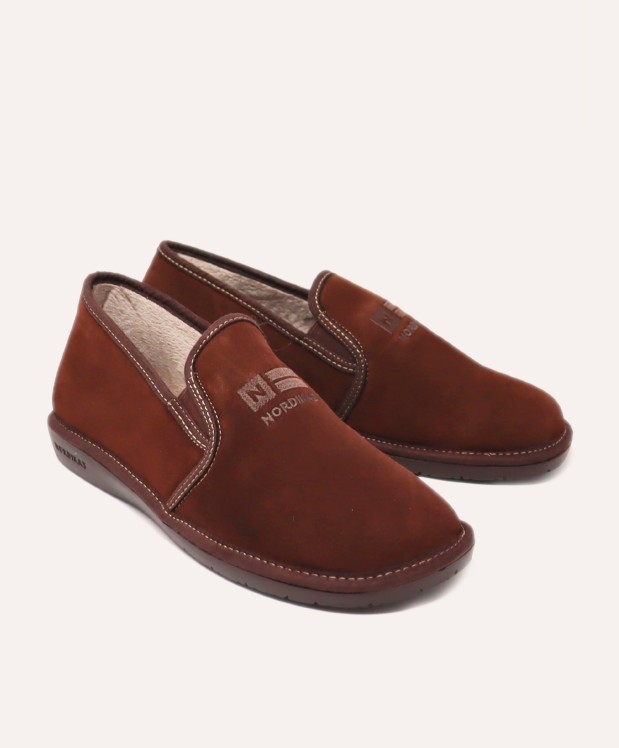 nordikas ZAPATILLAS DE CASA HOMBRE AFELPADO MOKA