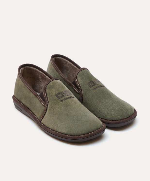 nordikas ZAPATILLAS DE CASA HOMBRE AFELPADO MUSGO