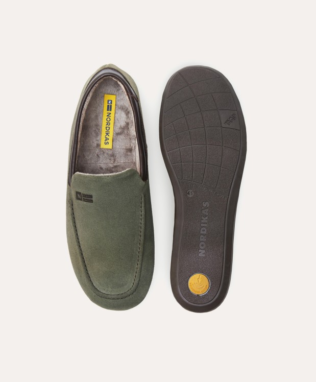 Nordikas ZAPATILLAS DE CASA HOMBRE AFELPADO MUSGO