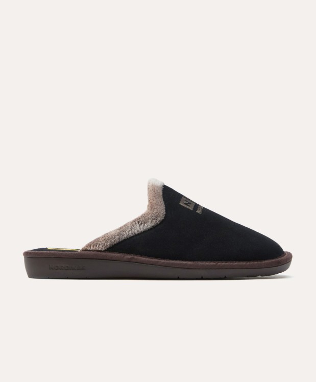 Nordikas ZAPATILLAS DE CASA HOMBRE AFELPADO NEGRO