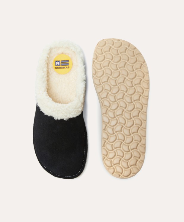 Nordikas ZAPATILLAS DE CASA HOMBRE AFELPADO NEGRO
