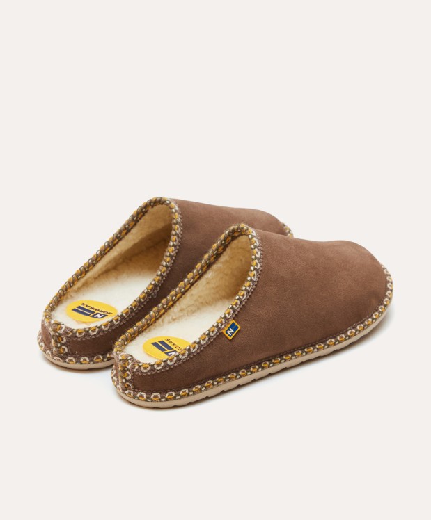 Nordikas ZAPATILLAS DE CASA HOMBRE AFELPADO PIEDRA