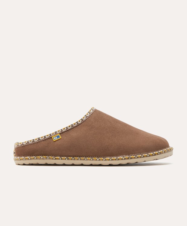 nordikas ZAPATILLAS DE CASA HOMBRE AFELPADO PIEDRA