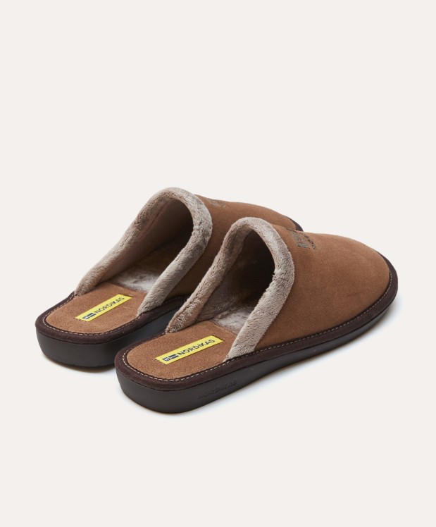 Nordikas ZAPATILLAS DE CASA HOMBRE AFELPADO PIEDRA