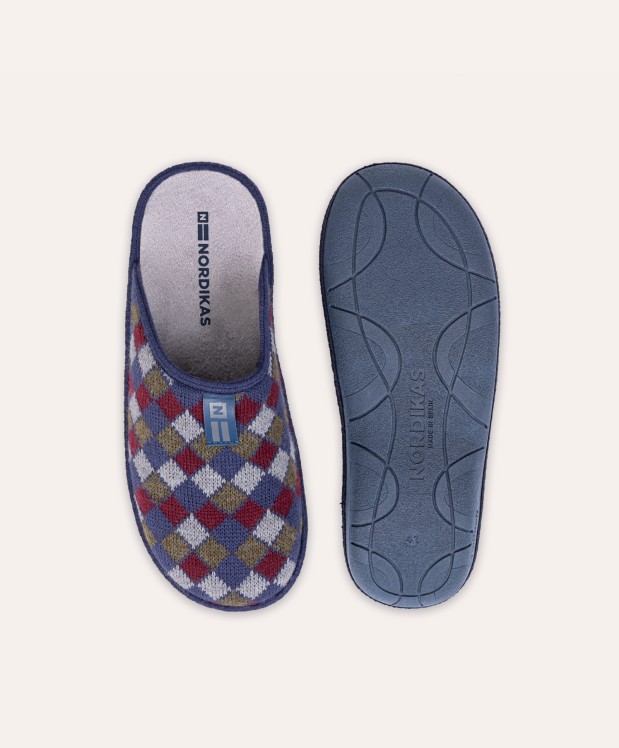 Nordikas ZAPATILLAS DE CASA HOMBRE ARLEQUIN MARINO