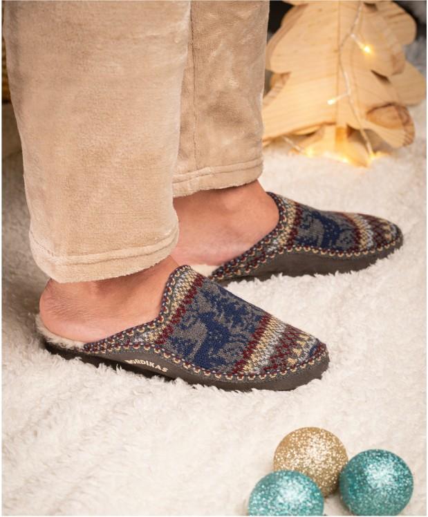 Nordikas ZAPATILLAS DE CASA HOMBRE CIERVO GRIS