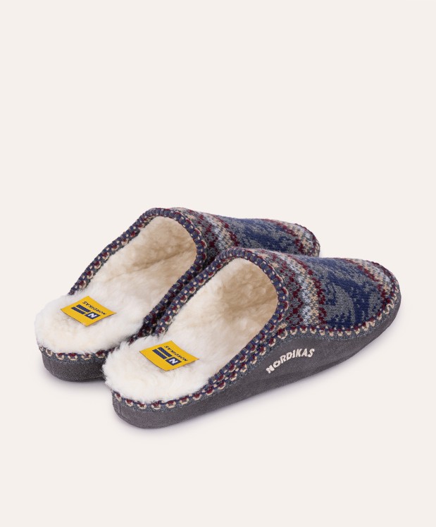 Nordikas ZAPATILLAS DE CASA HOMBRE CIERVO GRIS