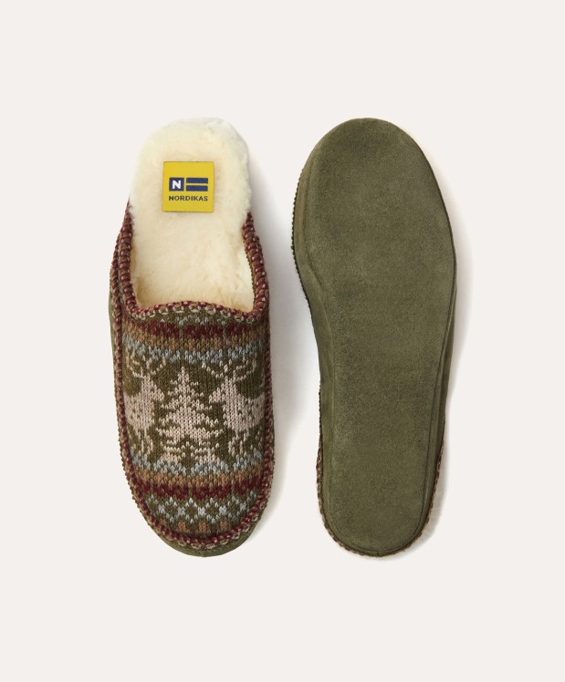 Nordikas ZAPATILLAS DE CASA HOMBRE CIERVO MUSGO
