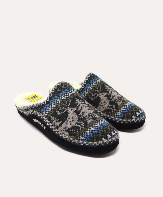 nordikas ZAPATILLAS DE CASA HOMBRE CIERVO NEGRO