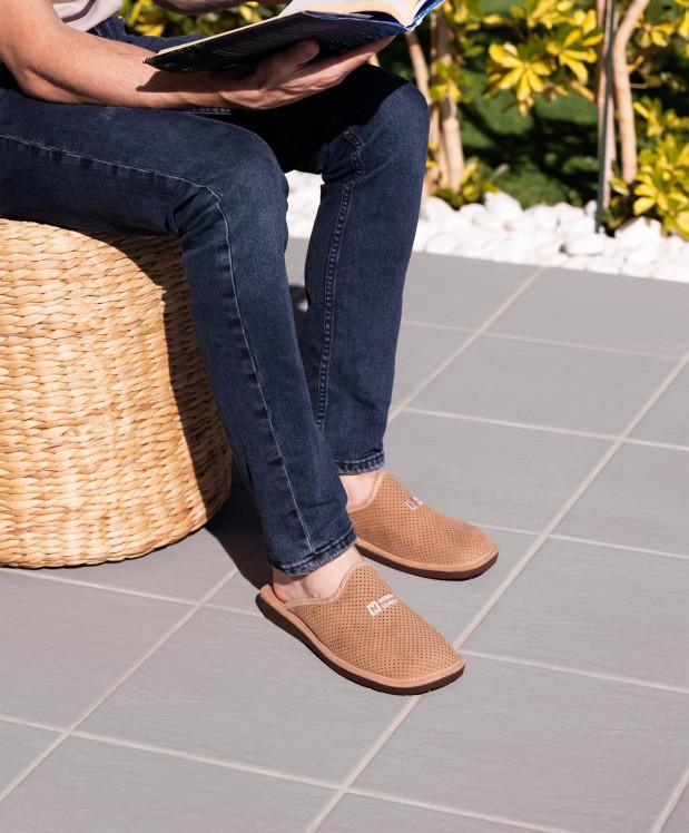 Nordikas ZAPATILLAS DE CASA HOMBRE MICRO CASTAÑO