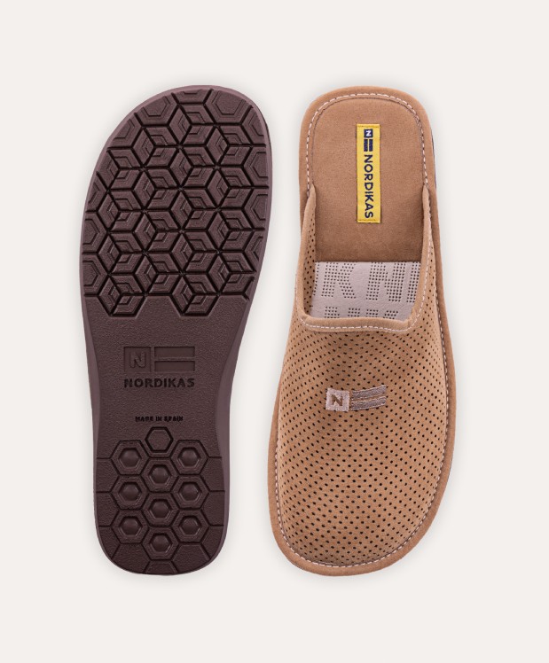 Nordikas ZAPATILLAS DE CASA HOMBRE MICRO CASTAÑO