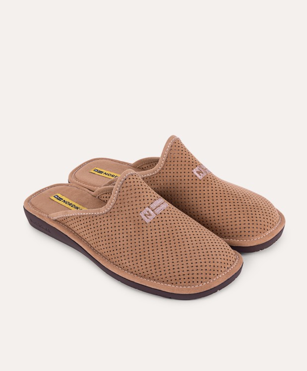 nordikas ZAPATILLAS DE CASA HOMBRE MICRO CASTAÑO