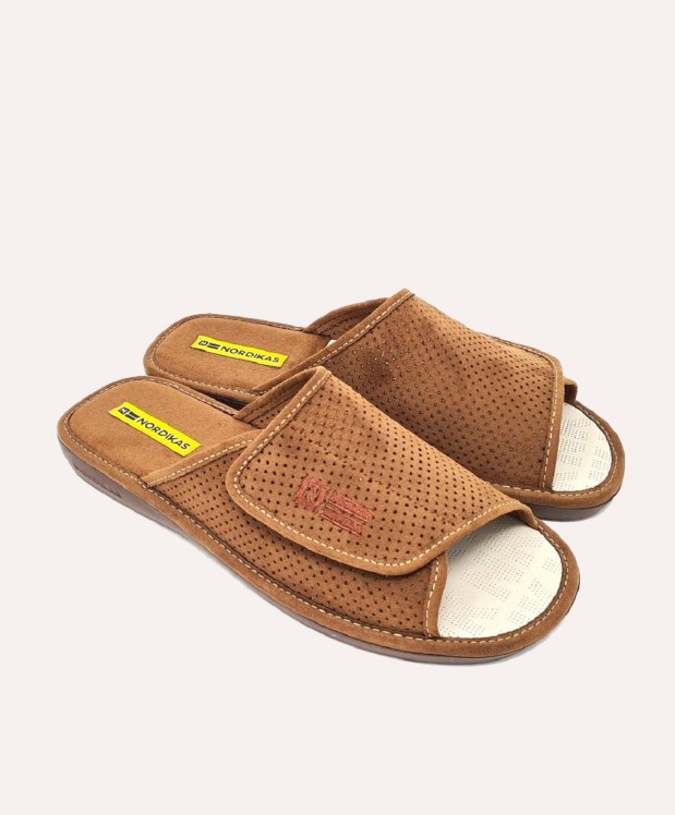 nordikas ZAPATILLAS DE CASA HOMBRE MICRO CUERO