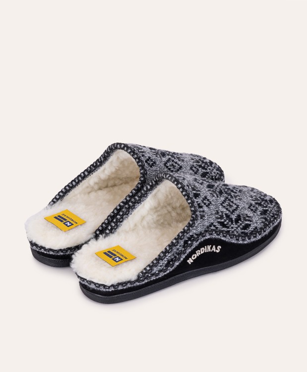 Nordikas ZAPATILLAS DE CASA HOMBRE SNOW NEGRO